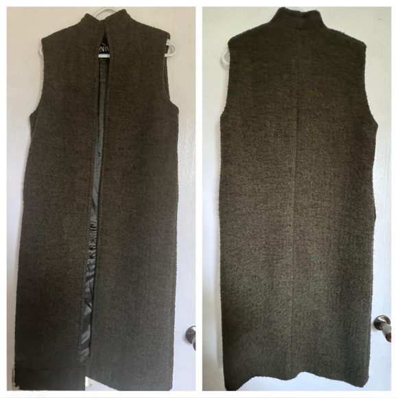 Zara Vest With Manteco Wool ZW Collection Size S - Picture 12 of 12